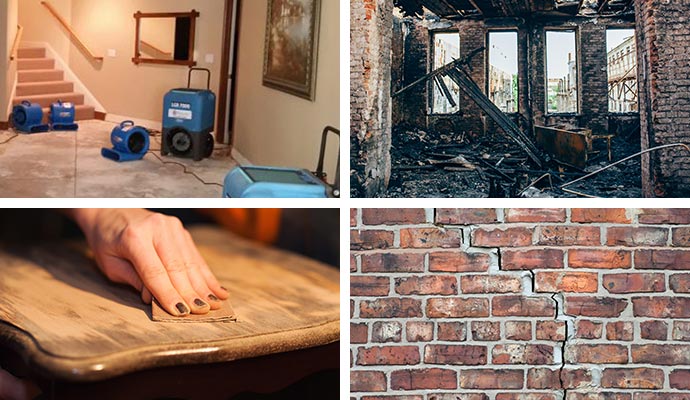 Water, fire, structural and content restoration service